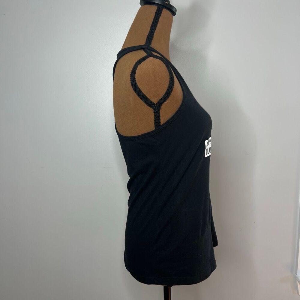 Next Level “Let’s Get fluffed Up!” Bearded Man Screenprint Racerback Tank, Small - Picture 3 of 7